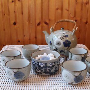 Authentic OMC Japanese Floral Tea Set